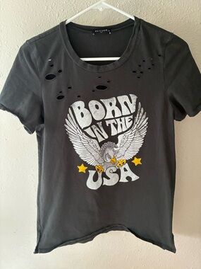 Zutter Born In The USA Distressed Tee Shirt